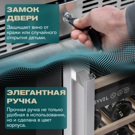 Винный шкаф Meyvel MV46-KST2 двухзонный под столешницу